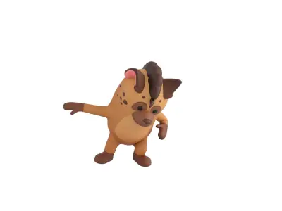 Rigged Hyena Character 3D model