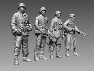 German soldiers 3D print model 2