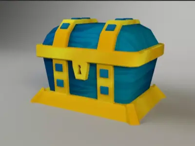 Treasure Chest Low-poly 3D model