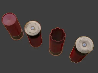 Shotgun ammo Low-poly 3D model purchase