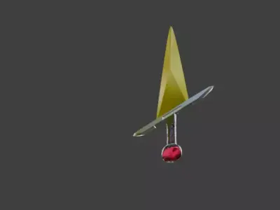 Fantasy Dagger - Game Ready - Blender FBX OBJ STL Free low-poly 3D model