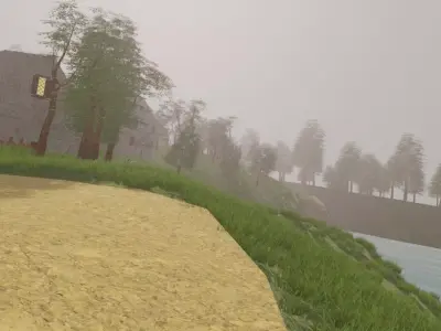 Peaceful Village Landscape 3D model
