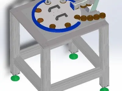 The rotary plate feeding and unloading device 3D model