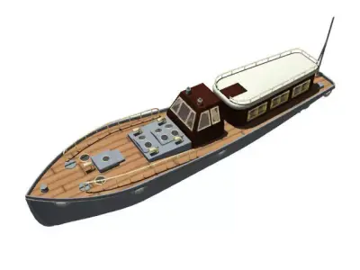 Japanese Navy 11 meters launch 3D model