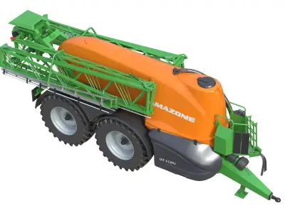 Amazone UX 11201 Trailed Field Sprayer Low-poly 3D model