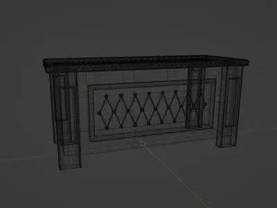 The Regal Rosewood Dresser 3D model