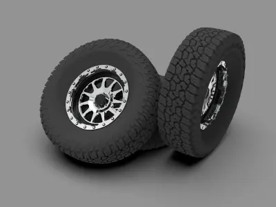 Generic Off-Road Metal Wheel 3D model