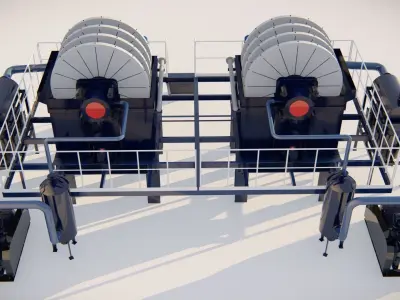 vacuum disc filter 3D Model 3D model