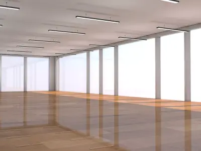 Loft Empty Office 3D model