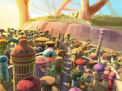 Cartoon City 02 3D model