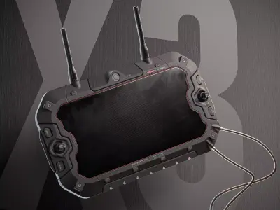Sci-fi Controller X3 Device PBR Low-poly 3D model