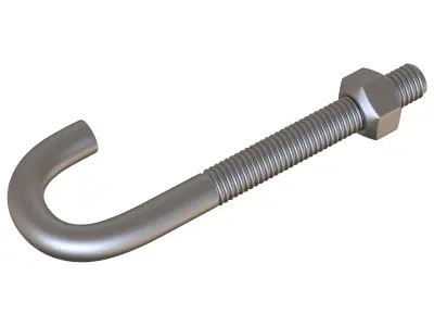 J-bolts 3D Model stainless steel bolt 3D model