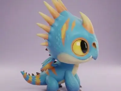 Deadly Nadder Storm Kawaii Chibi Collectible 3D Figure 3D print model