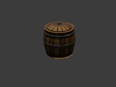 barrel low-poly Low-poly 3D model