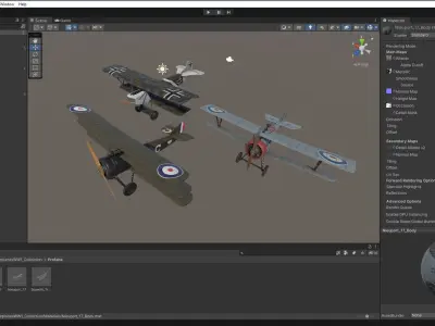 Airplanes WW1 Collection GameReady 3D model