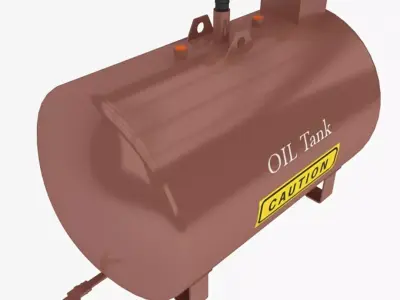 Oil Tank Low-poly 3D model