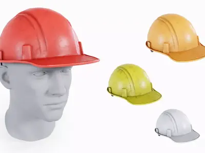 Hard Hat - Safety Helmet Low-poly 3D model