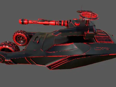 Car Military Low-poly 3D model