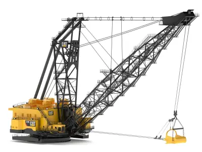 CAT Draglines 8200 Heavy Duty Excavator Mining Equipment 3D model