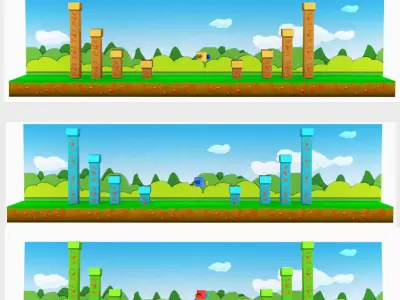 Flappy 3D-Complete Game Template Low-poly 3D model