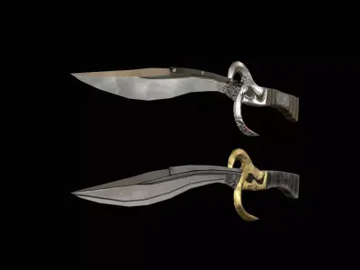 Arabian Assassin Dagger Low-poly 3D model