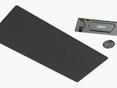 Counter-Strike 2 Gaming Set with RGB Keyboard and Mouse 3D model