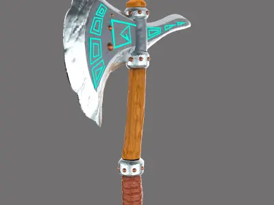Axe -game ready model viking Low-poly 3D model