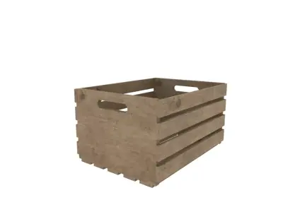 Wood crate Free low-poly 3D model purchase