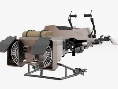 Imperial Speeder Bike from Star Wars 3D model