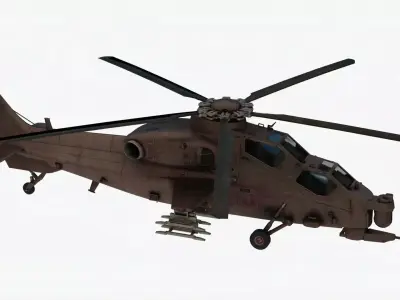 Realistic Helicopter a1 3D model