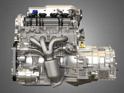 Altima Hybrid - 4 Cylinder 2012 Engine and Transmission  3D model