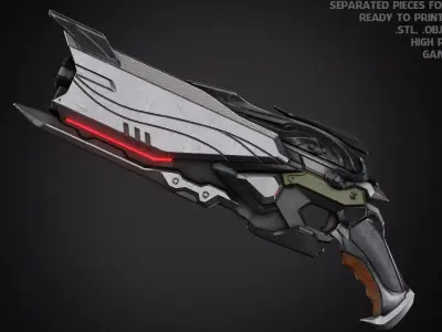 Overwatch 2 Reaper Gun for Cosplay 3D print model