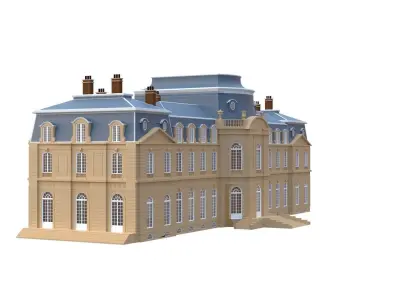 Old French Classic Palace 3D model