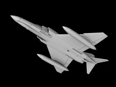 F-4 PHANTOM II SCALE 1-72 3D PRINT READY STL FILES 3D print model