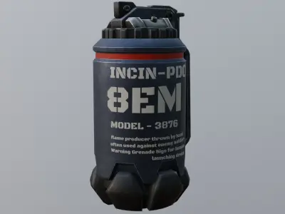 Thermal Grenade Low-poly 3D model