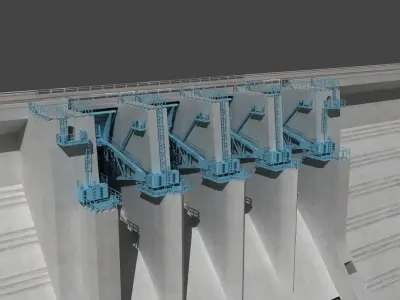 Dam Sluice gate 3D model