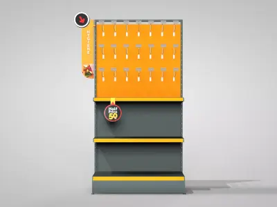 Supermarket Shelf Mixed 3D model