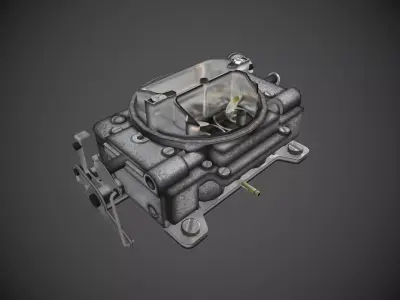 Carter carburetor Low-poly 3D model
