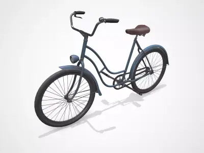 Old Vintage Bicycle Low-poly PBR Low-poly 3D model