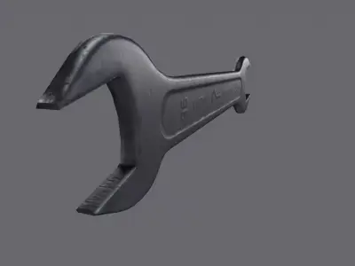Worn Wrench 36 32  Low-poly 3D model