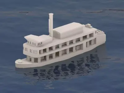 Sternwheeler Benjamim Guimaraes 3D print model