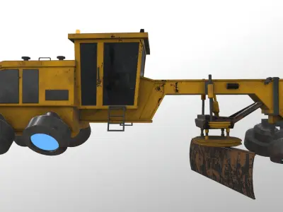 Cyberpunk Work Machines 04 Low-poly 3D model