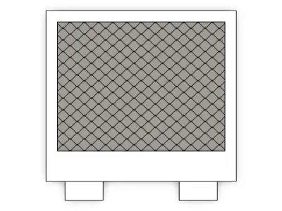 Chain Link Metal Container Free 3D model