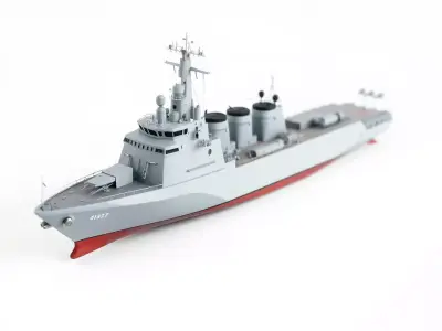 Grey Naval Battleship model pack Low-poly 3D model