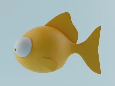 Cartoon fish Low-poly 3D model purchase