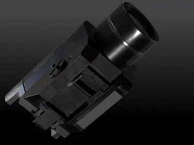 Tactical Flashlight Low-poly 3D model