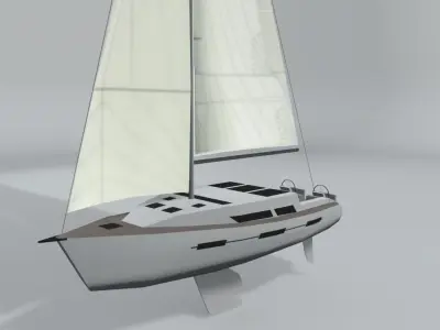 Sail Boat LOWEST Low-poly 3D model