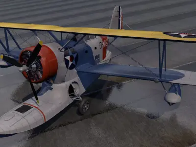 Grumman J2F-6 Duck 3D model