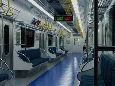 Subway Train Interior 3D model