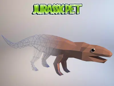 Postosuchus jurassic pet Low-poly 3D model